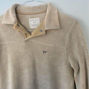 Southern Point Co. Bennington Snap Sherpa Pullover Tan size Small